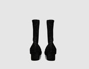 Nº 10 Black Sparkle Knit Ankle Boots